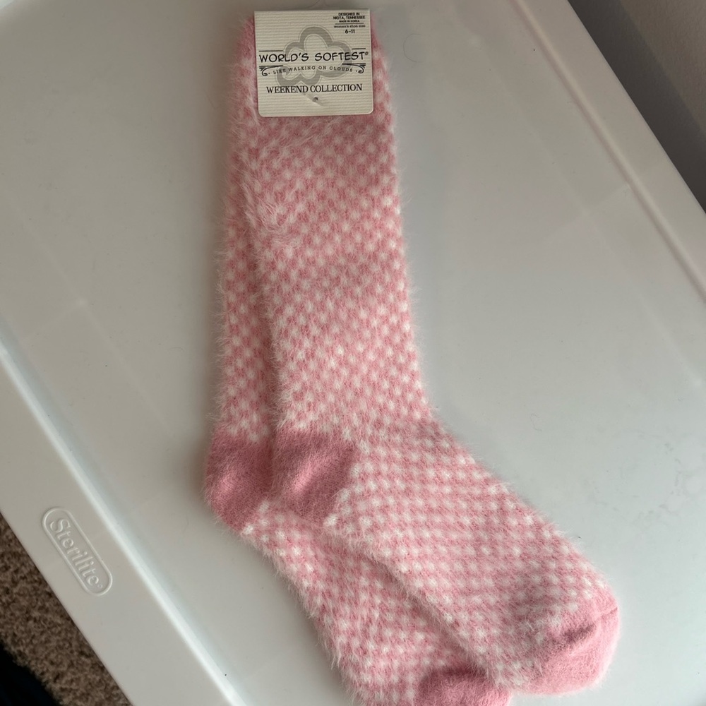 Womens Pink Socks